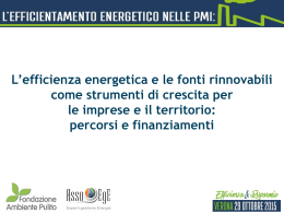 La Diagnosi Energetica - Fondazione Ambiente Pulito