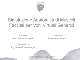 Modello muscolare - Dipartimento di Informatica e Sistemistica