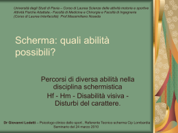 Universit&agrave; Lezione corso di Laurea in Scienze Motorie 2010