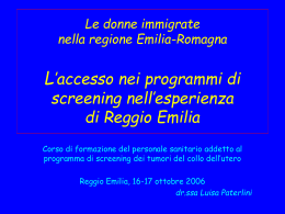 le donne immigrate nella Regione Emilia