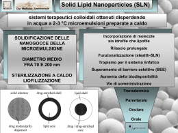 Nanoparticelle solide lipidiche