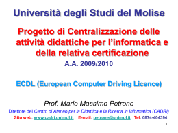 Scarica la presentazione sulle abilit&agrave; informatiche Prof. Petrone