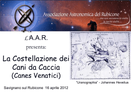 Powerpoint introduttiva alla costellazione dei CANI DA CACCIA