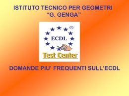 ECDL - Istituto Tecnico per Geometri Girolamo Genga