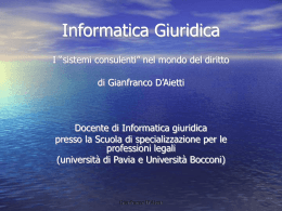 Diritto - Informatica giuridica