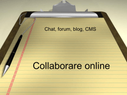 Chat, forum, blog
