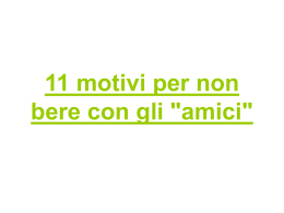 11 motivi per non bere con gli "amici"