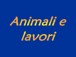 animali e lavoro