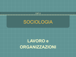 Lavoro e organizzazioni