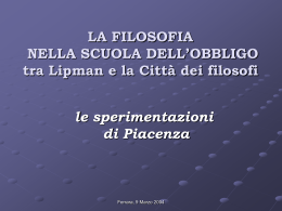La filosofia nella scuola dell`obbligo