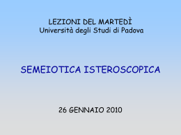 Semiotica istetroscopica - Università degli Studi di Padova