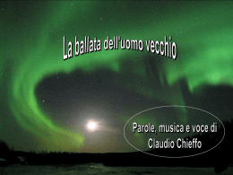 La ballata dell`uomo vecchio (Claudio Chieffo)