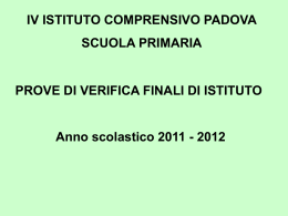 esiti primarie - 4° ISTITUTO COMPRENSIVO – Padova