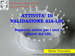 Attività passata e futura AIA-LSL - Associazione Italiana Allevatori