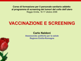 Vaccinazione e screening C.Naldoni - Salute Emilia