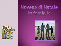 La novena di Natale in famiglia