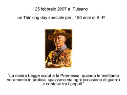 25 febbraio 2007 a Pulsano un Thinking day speciale per i 150 anni