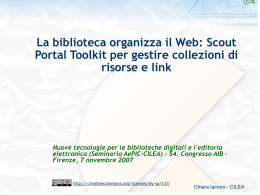 Scout Portal Toolkit per gestire collezioni di risorse e link