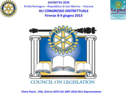 Il Consiglio di Legislazione 2013 - Rotary International