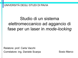 Studio di un sistema elettromeccanico ad aggancio di fase per un