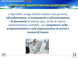 Operatore amministrativo segretariale