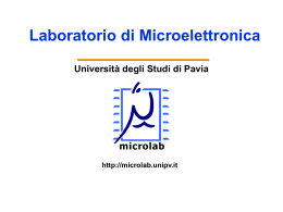 Laboratorio di Microelettronica - Universit&agrave; degli Studi di Pavia