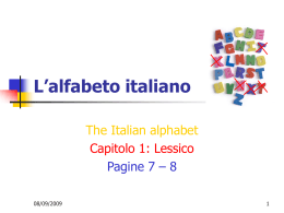 L`alfabeto italiano