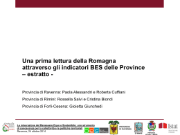 Una prima lettura della Romagna attraverso gli indicatori BES delle