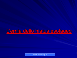 L`ernia dello hiatus esofageo