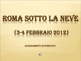 NEVICATA A ROMA (3-4 FEBBRAIO 2012)