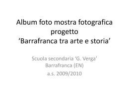 Album foto mostra fotografica progetto `Barrafranca
