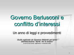 Governo Berlusconi e conflitto d`interessi