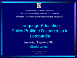Lombardy Language Education Policy Profile