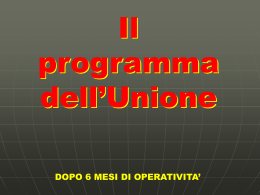 Il programma dell`Unione
