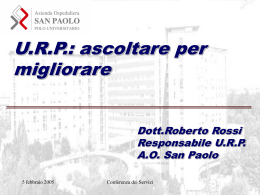 Presentazione di PowerPoint - Azienda Ospedaliera San Paolo