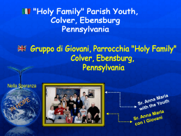 "Holy Family" parish youth - Congregazione delle Suore di Sant`Anna