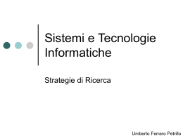 Lezione 3: Strategie di Ricerca