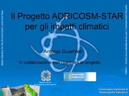 Il progetto ADRICOSM per gli impatti climatici