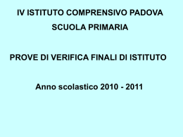 esiti primarie - 4° ISTITUTO COMPRENSIVO – Padova