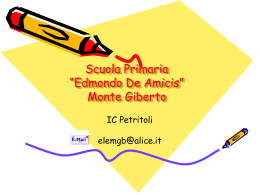 Scuola Primaria “Edmondo De Amicis” Monte Giberto