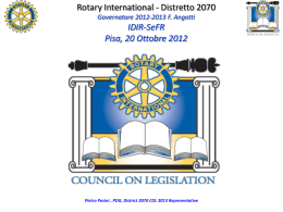 Il consiglio di legislazione 2013 - Rotary International