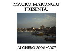 Mauro marongiu presenta: Alghero 2006 -2007