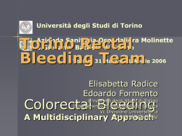 E. Radice - Colorectal Bleeding - Università degli Studi di Torino