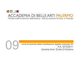 pannello visualizza - Corso di Tecniche della modellazione digitale