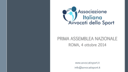 Presentazione AIAS - Associazione Italiana Avvocati dello Sport