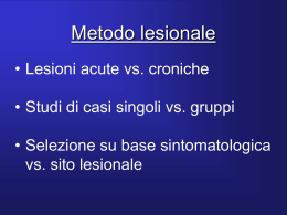 Lezione 10 - Metodo lesionale