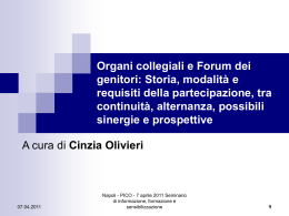 Organi collegiali e Forum dei genitori