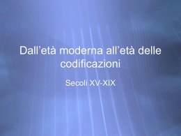 Secoli XV-XIX