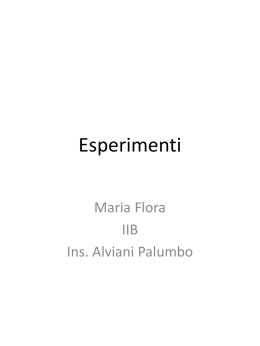 Esperimenti di Maria Flora