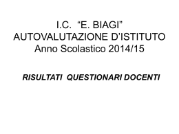 Autovalutazione 2014-2015 - Bacheca Scuola Interattiva